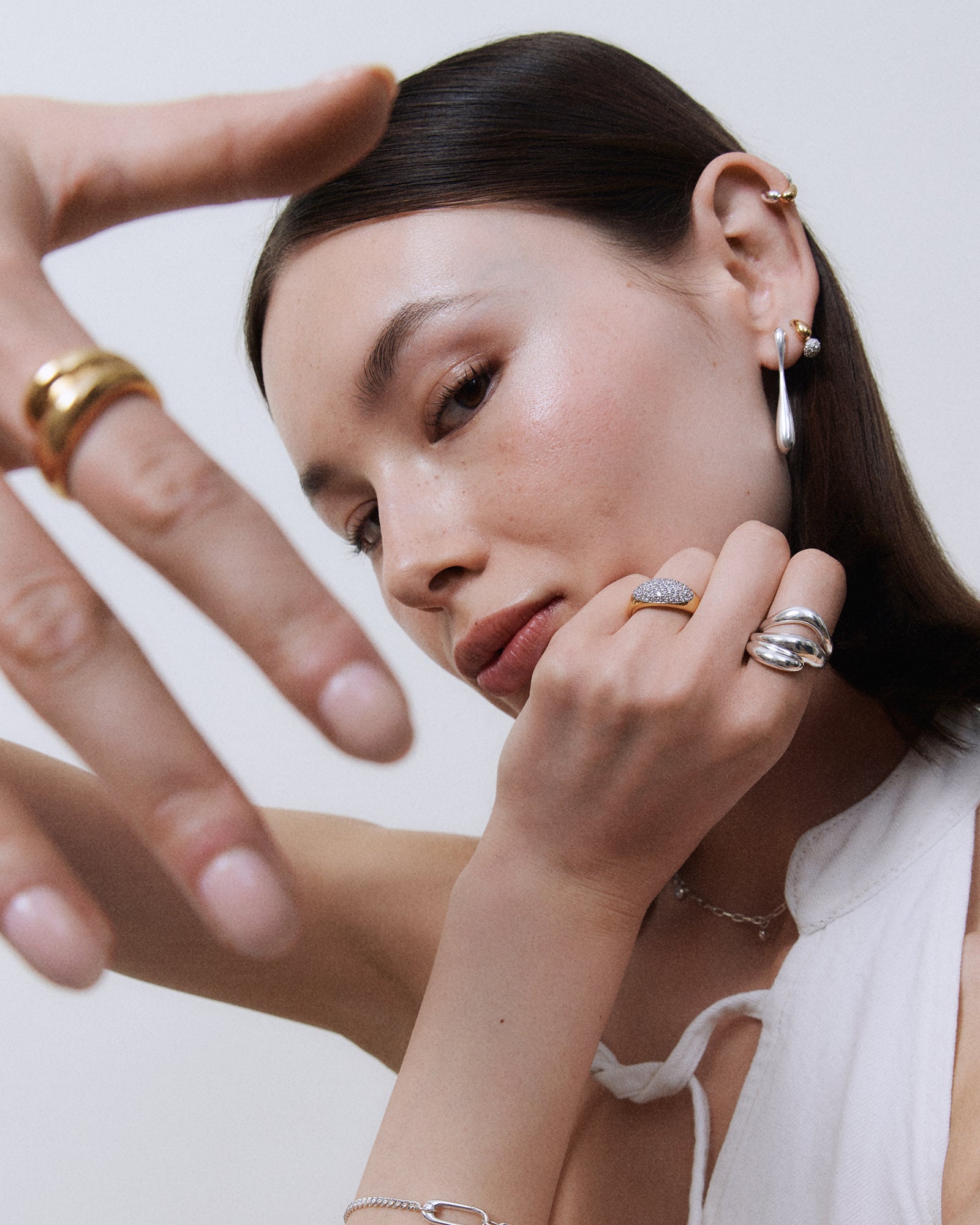 Sculptural Drop Ring