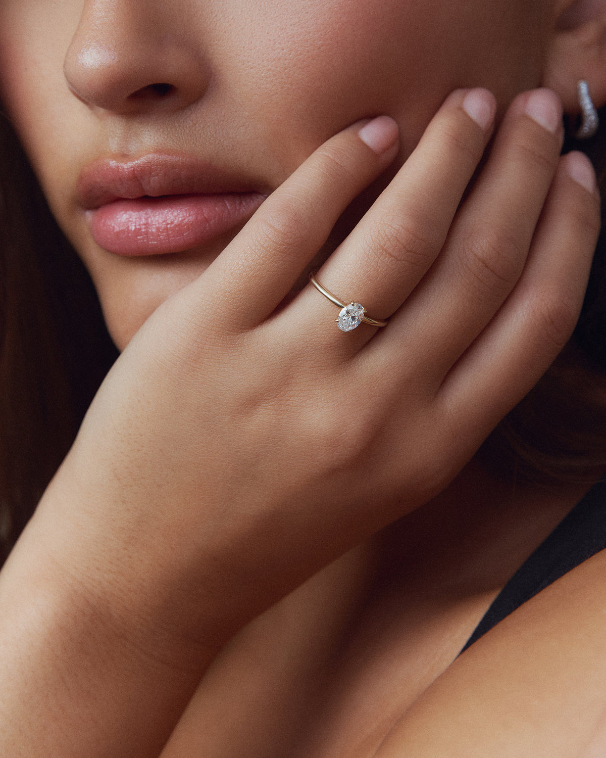 Oval Cut Diamond Ring – 0.5 ct