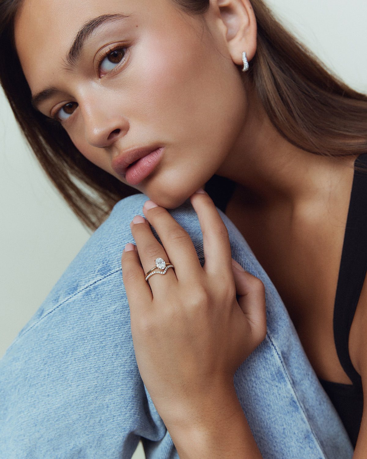 Diamond Wishbone Ring
