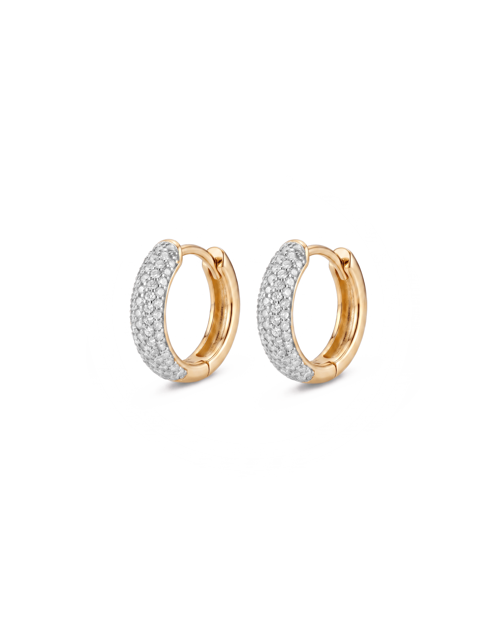 Pavé Diamond Hoops - Sample