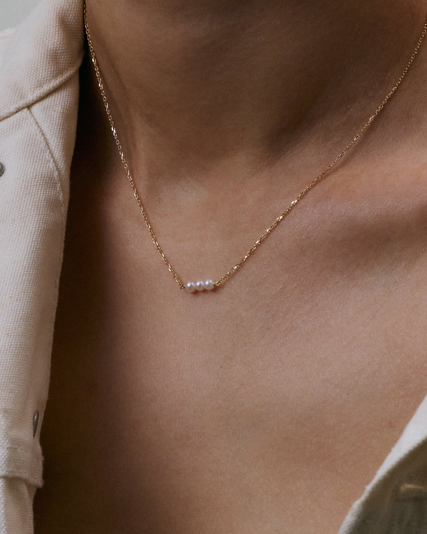 Threaded Pearl Necklace