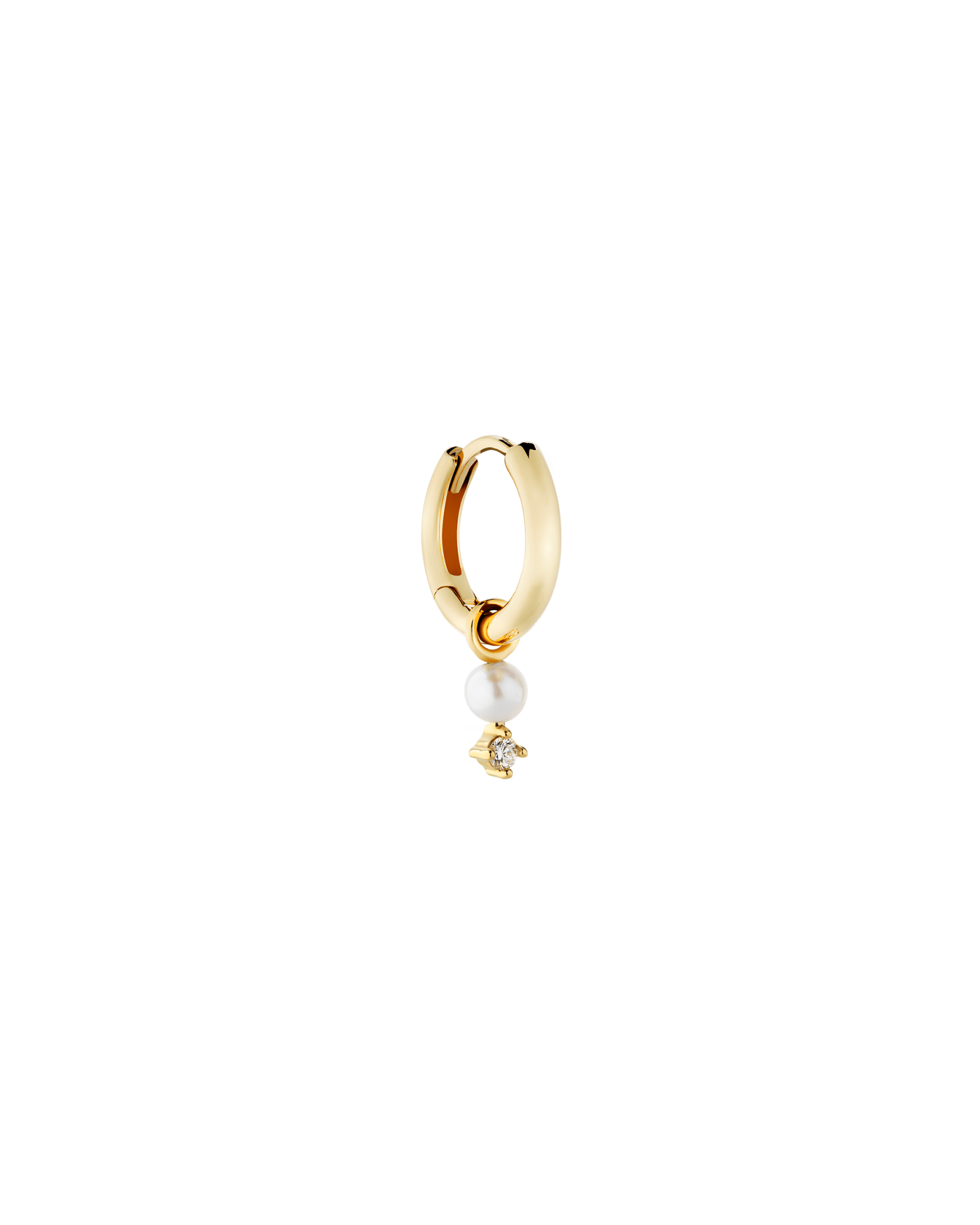 Diamond and Pearl Hoop Charm