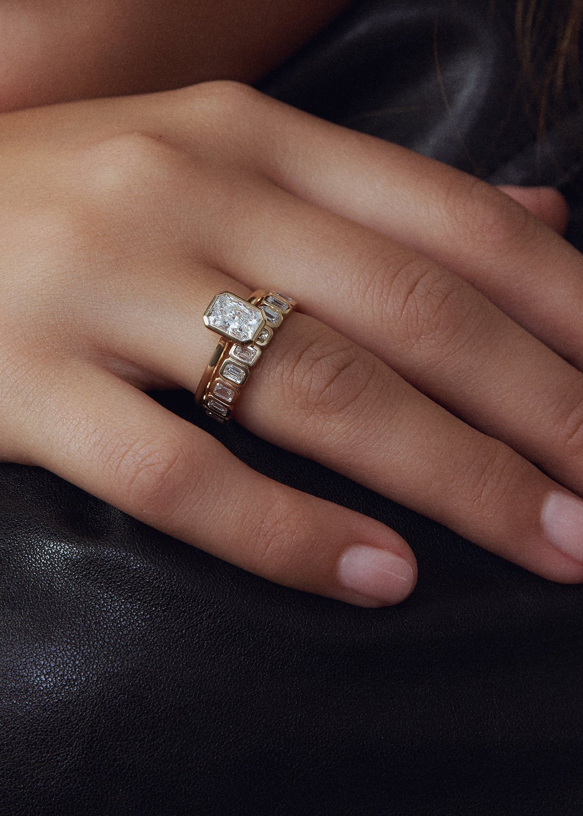 Radiant Bezel Diamond Ring – 1 ct