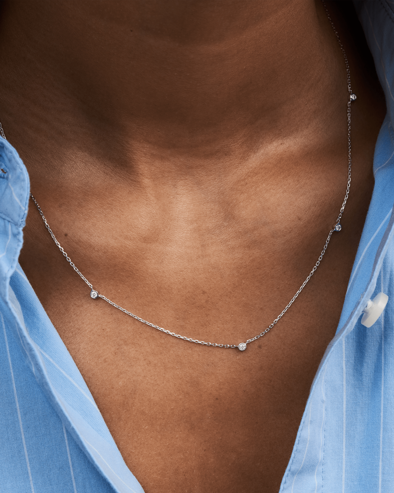 Station Diamond Necklace