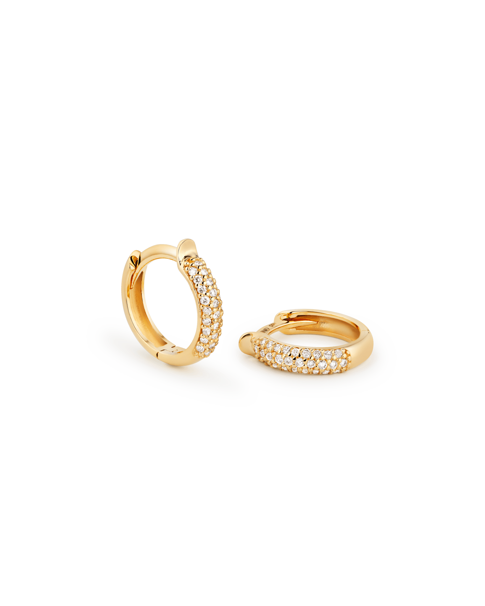 Pavé Diamond Hoops