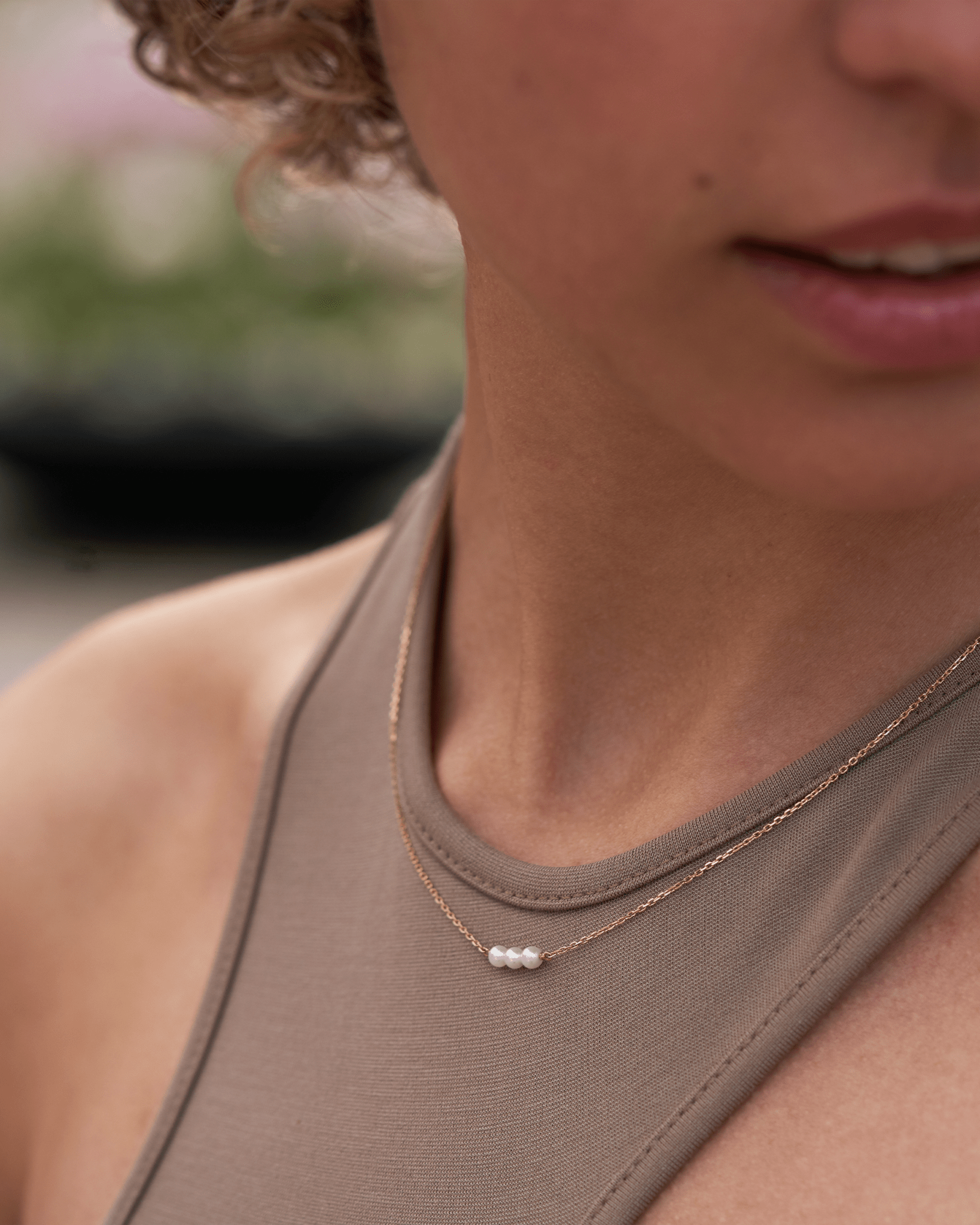 Threaded Pearl Necklace