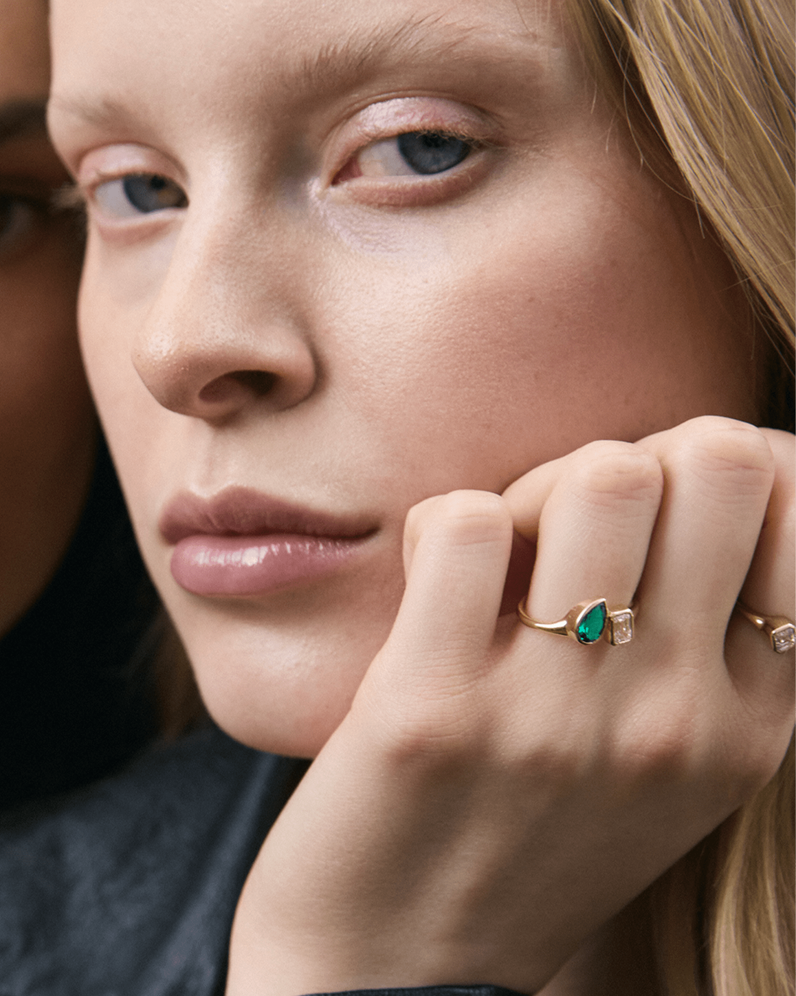 Toi et Moi Emerald Ring