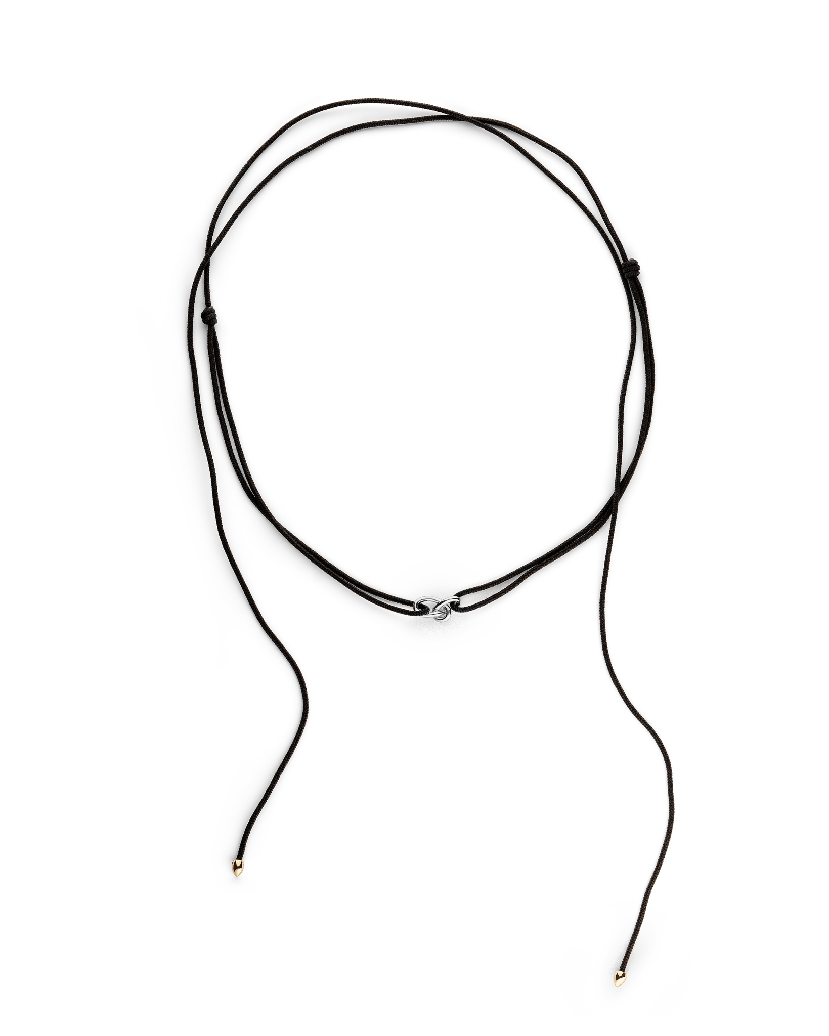 Gold Knot Cord Necklace