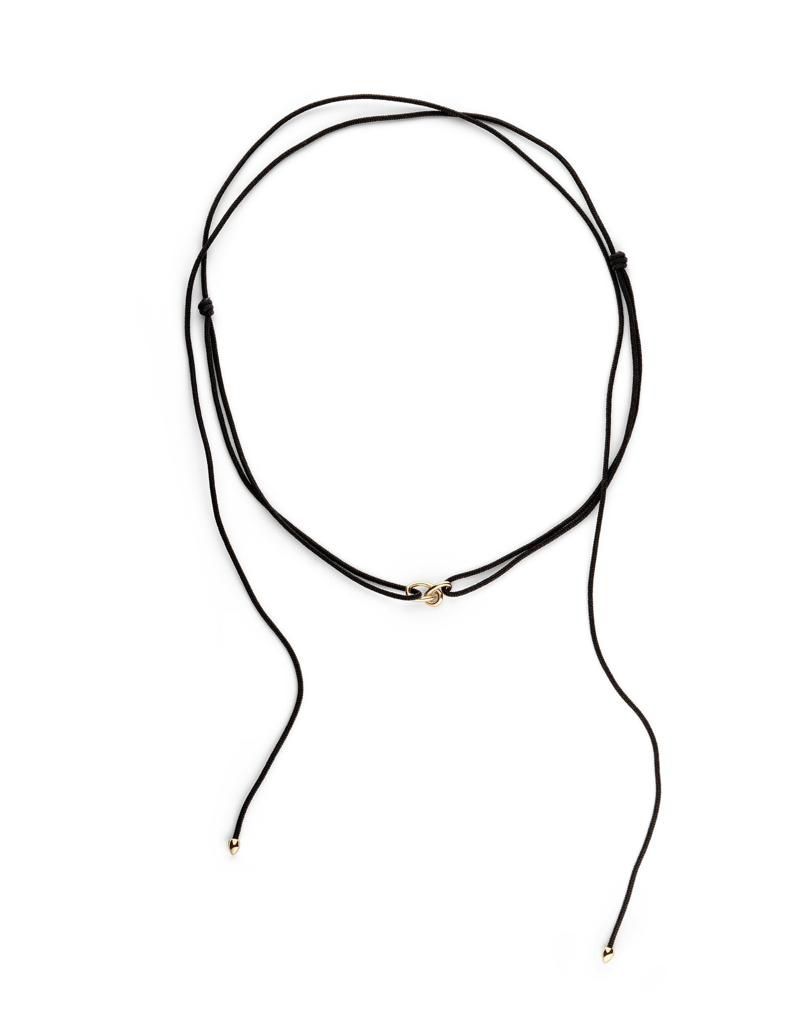 Gold Knot Cord Necklace