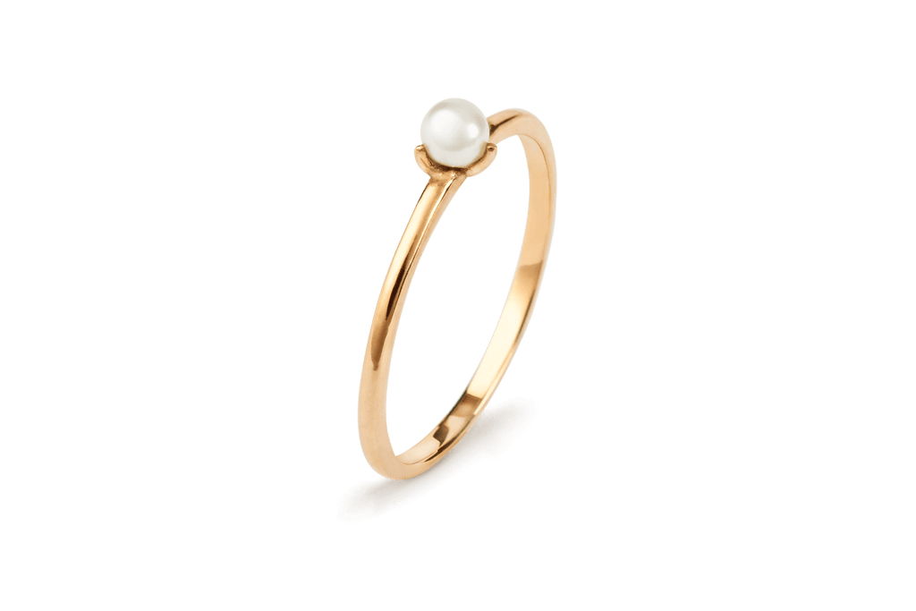 Cultured online pearl ring