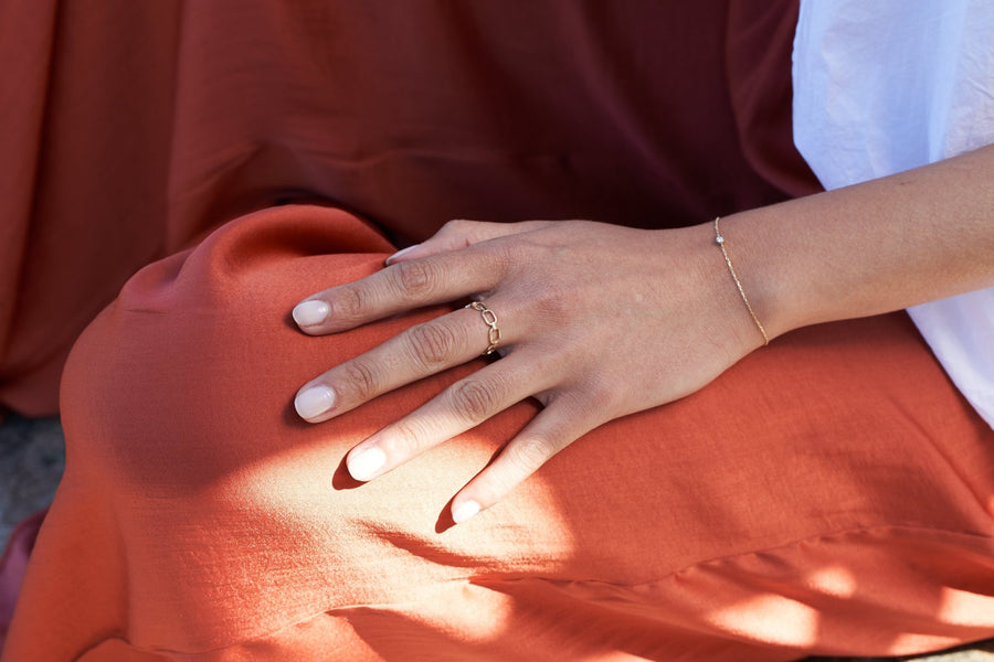 Linked 14K Gold Chain Ring | Akind
